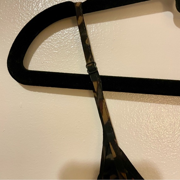 Silence + Noise Brown and Black Strappy Silk Camisole, size L - Picture 6 of 9